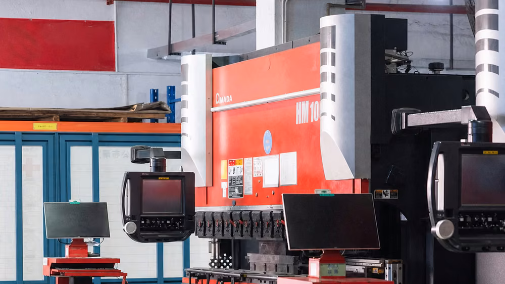 Industrial CNC press brake cell supporting prototype and repeat sheet metal production